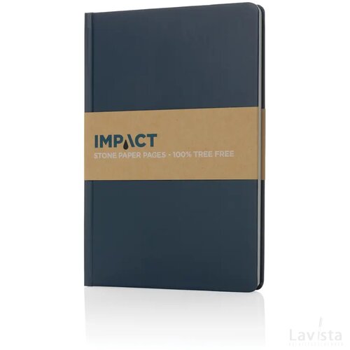 Impact hardcover steenpapier notitieboek A5 blauw