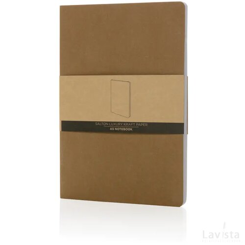 Salton A5 GRS gecertificeerd recycled papieren notitieboek bruin