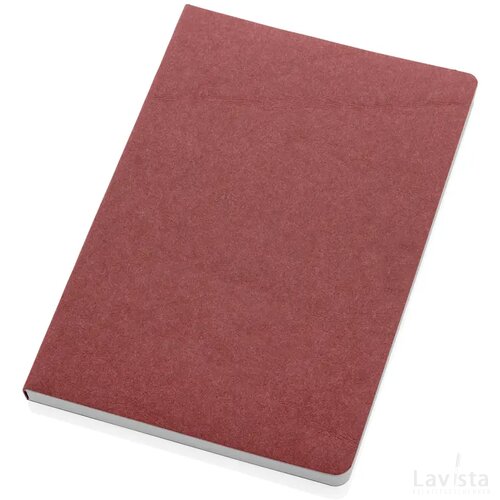 Salton A5 GRS gecertificeerd recycled papieren notitieboek kersenrood