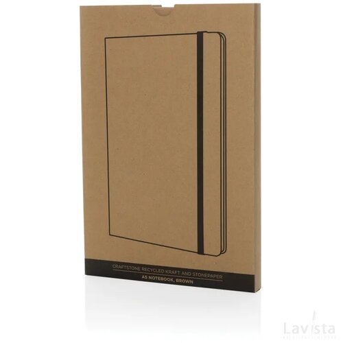 Craftstone A5 gerecycled kraft- en steenpapier notitieboek bruin