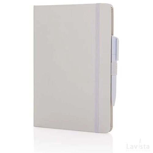 Sam A5 RCS-gecertificeerd notitieboek van gebonden leer wit