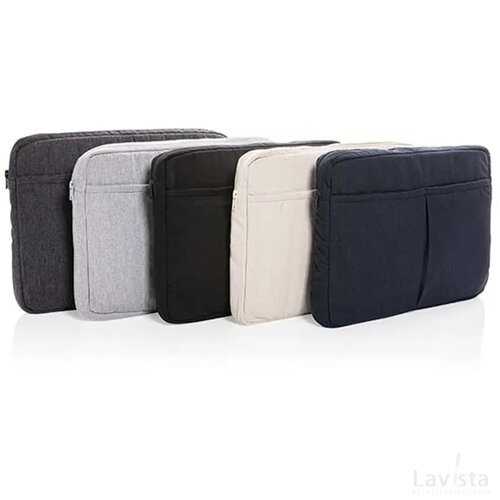 Laluka AWARE™ gerecycled katoenen 15,6 inch laptophoes zwart