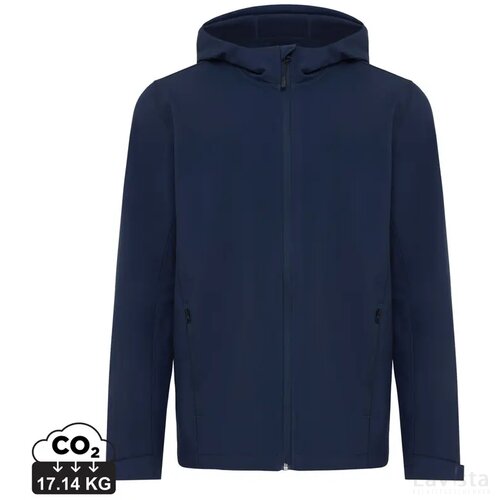 Iqoniq Makalu gerecycled polyester softshell jas donkerblauw
