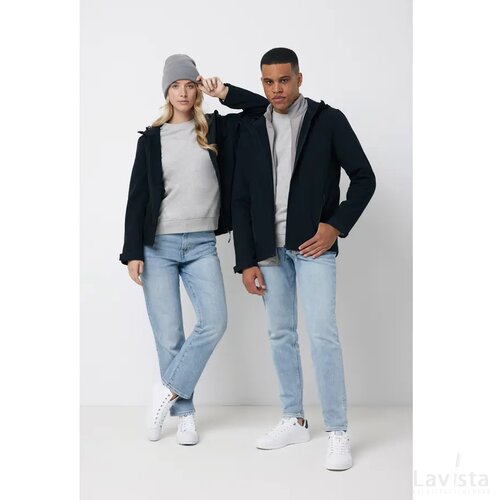 Iqoniq Makalu gerecycled polyester softshell jas zwart