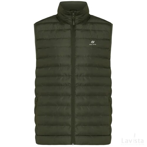 Iqoniq Meru heren gerecycled polyester bodywarmer khaki