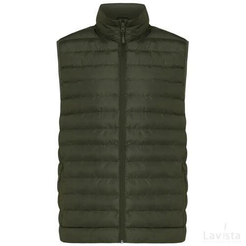 Iqoniq Meru heren gerecycled polyester bodywarmer khaki
