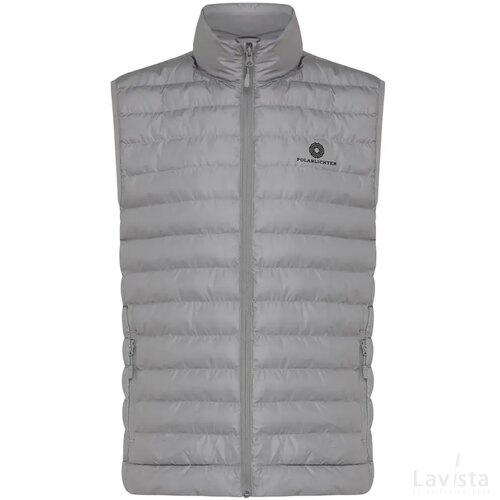 Iqoniq Meru heren gerecycled polyester bodywarmer zilvergrijs