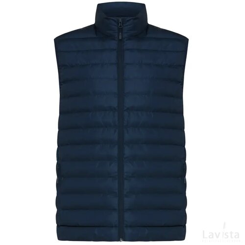Iqoniq Meru heren gerecycled polyester bodywarmer donkerblauw