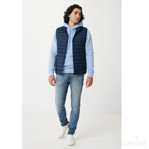 Iqoniq Meru heren gerecycled polyester bodywarmer donkerblauw