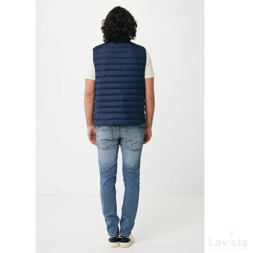 Iqoniq Meru heren gerecycled polyester bodywarmer donkerblauw