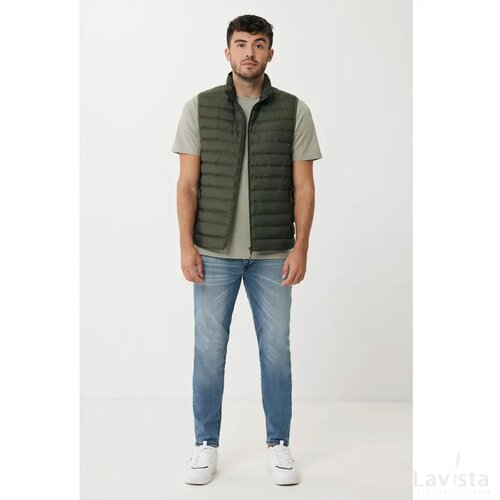 Iqoniq Meru heren gerecycled polyester bodywarmer khaki