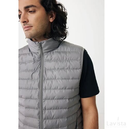 Iqoniq Meru heren gerecycled polyester bodywarmer zilvergrijs