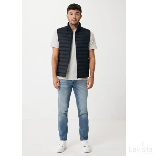 Iqoniq Meru heren gerecycled polyester bodywarmer zwart