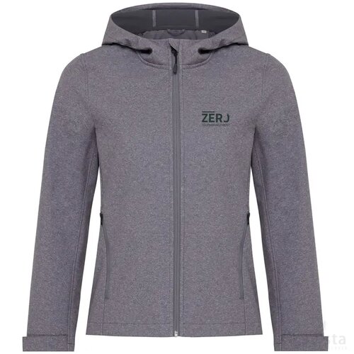 Iqoniq Makalu dames recycled polyester softshell jas vulcano heather grey
