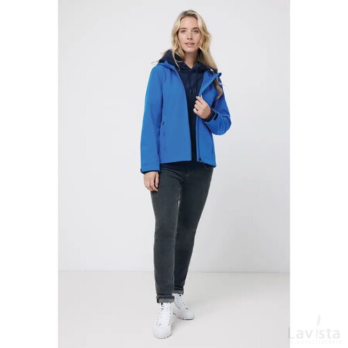 Iqoniq Makalu dames recycled polyester softshell jas royal blue