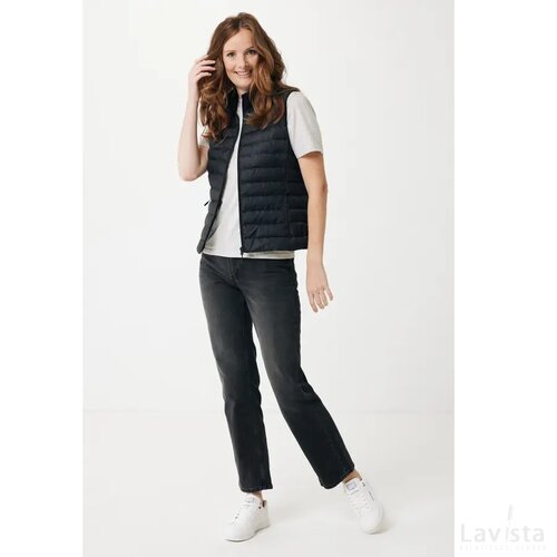 Iqoniq Meru dames gerecycled polyester bodywarmer zwart