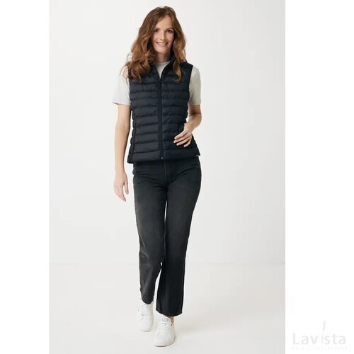 Iqoniq Meru dames gerecycled polyester bodywarmer zwart