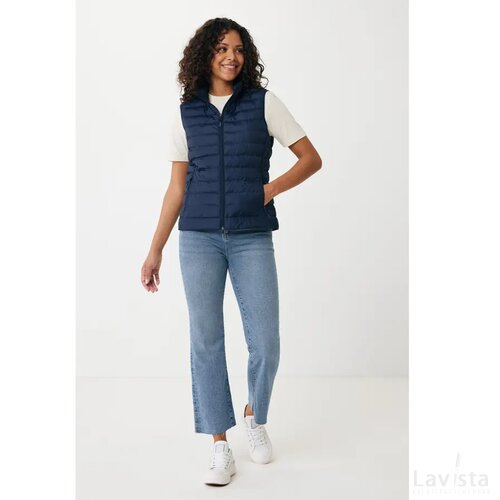 Iqoniq Meru dames gerecycled polyester bodywarmer donkerblauw