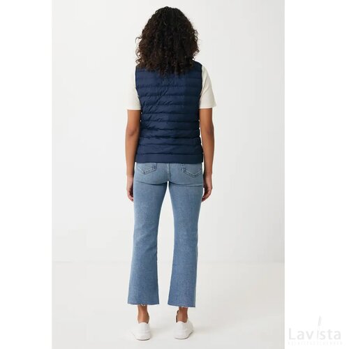 Iqoniq Meru dames gerecycled polyester bodywarmer donkerblauw