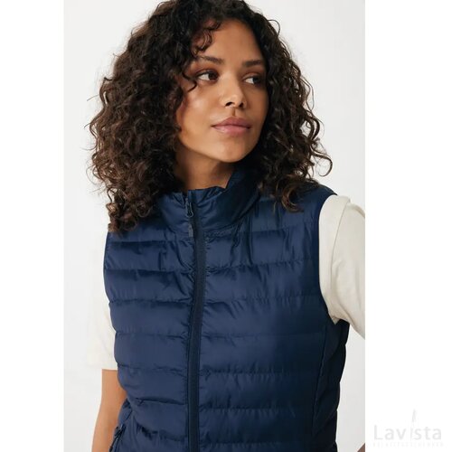 Iqoniq Meru dames gerecycled polyester bodywarmer donkerblauw