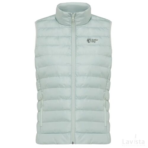 Iqoniq Meru dames gerecycled polyester bodywarmer iceberg green