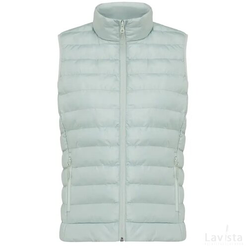 Iqoniq Meru dames gerecycled polyester bodywarmer iceberg green