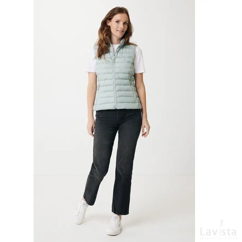 Iqoniq Meru dames gerecycled polyester bodywarmer iceberg green