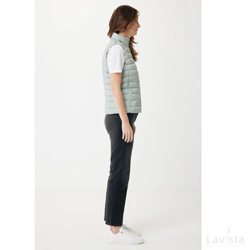 Iqoniq Meru dames gerecycled polyester bodywarmer iceberg green