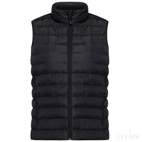 Iqoniq Meru dames gerecycled polyester bodywarmer zwart