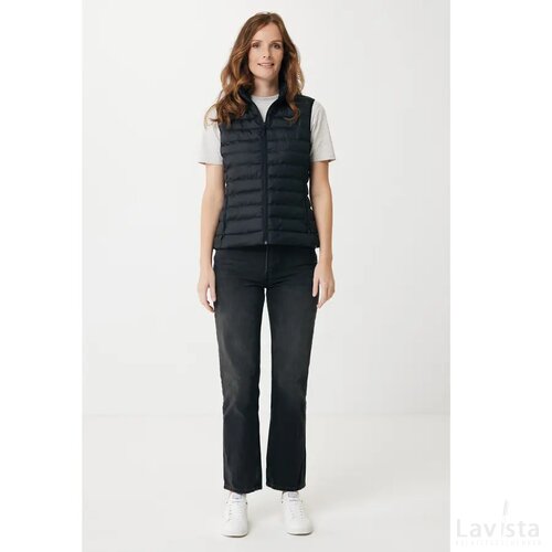 Iqoniq Meru dames gerecycled polyester bodywarmer zwart