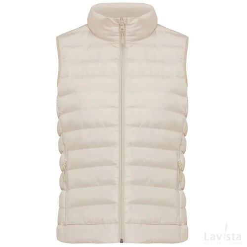 Iqoniq Meru dames gerecycled polyester bodywarmer beige