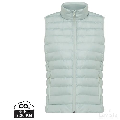 Iqoniq Meru dames gerecycled polyester bodywarmer iceberg green