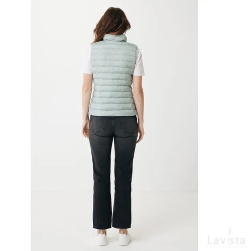 Iqoniq Meru dames gerecycled polyester bodywarmer iceberg green