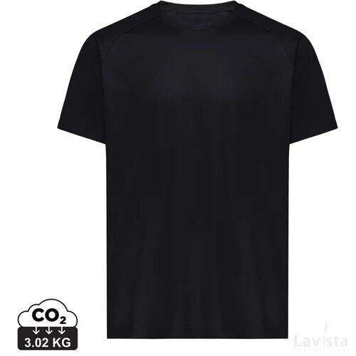 Iqoniq Tikal gerecycled polyester sneldrogend sport t-shirt zwart