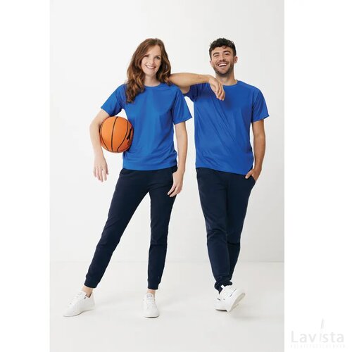 Iqoniq Tikal gerecycled polyester sneldrogend sport t-shirt royal blue