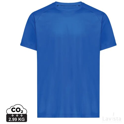 Iqoniq Tikal gerecycled polyester sneldrogend sport t-shirt royal blue