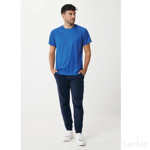 Iqoniq Tikal gerecycled polyester sneldrogend sport t-shirt royal blue