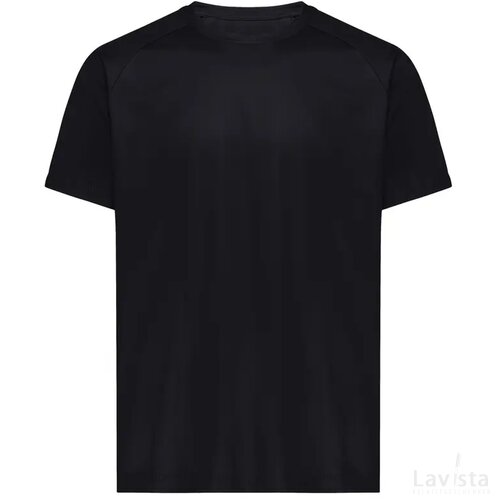 Iqoniq Tikal gerecycled polyester sneldrogend sport t-shirt zwart