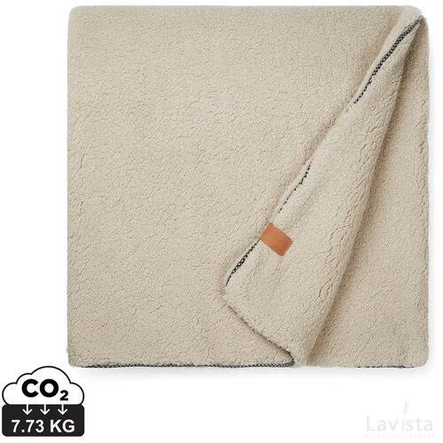 VINGA Maine GRS recycled polyester dubbellaags deken bruin