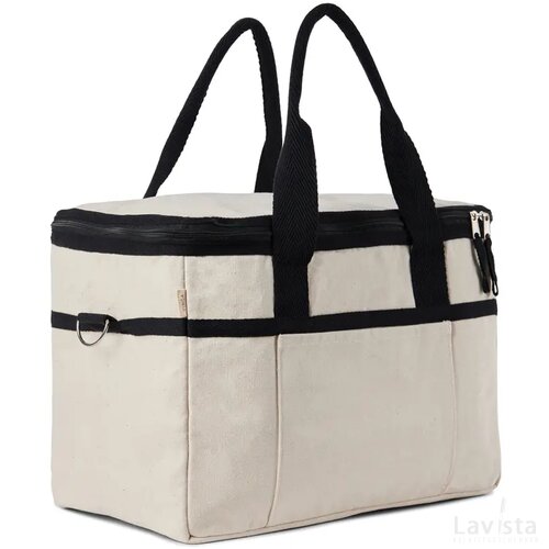 VINGA Volonne AWARE™ recycled canvas koeltas gebroken wit, zwart