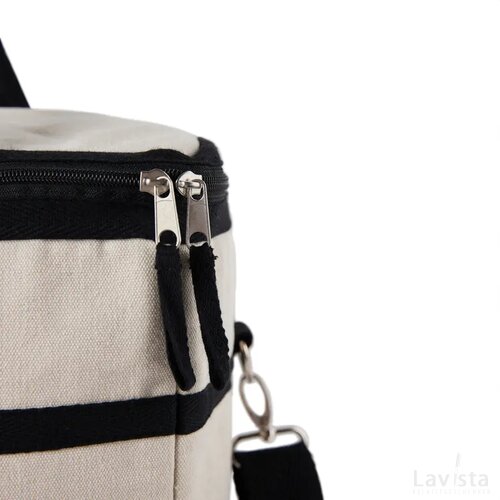VINGA Volonne AWARE™ recycled canvas koeltas gebroken wit, zwart