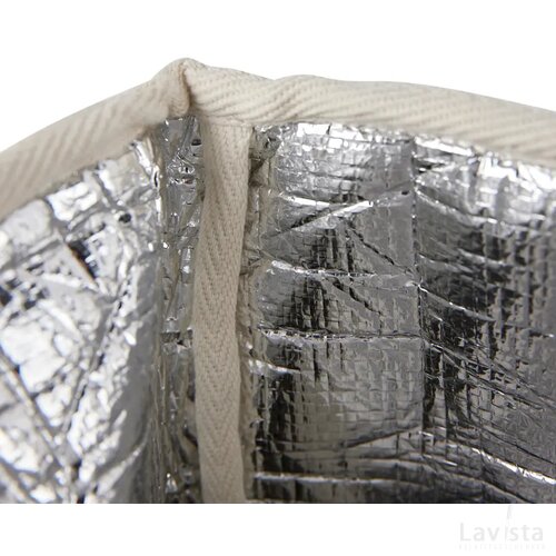 VINGA Volonne AWARE™ recycled canvas koeltas gebroken wit, zwart