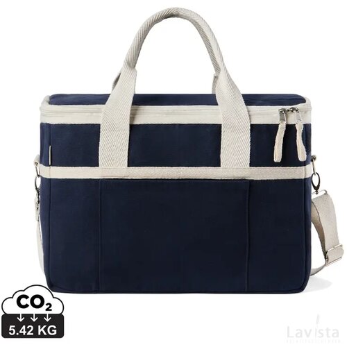 VINGA Volonne AWARE™ recycled canvas koeltas blauw, gebroken wit