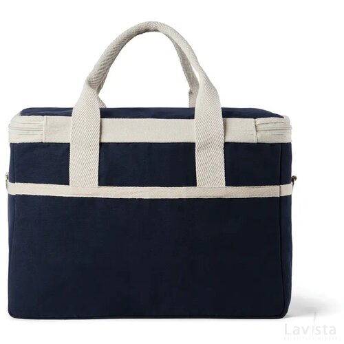 VINGA Volonne AWARE™ recycled canvas koeltas blauw, gebroken wit