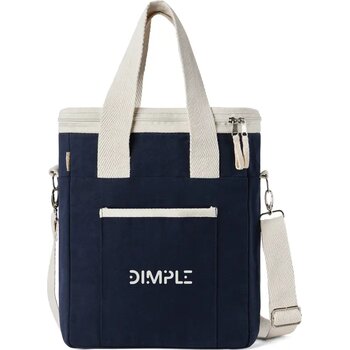 VINGA Volonne AWARE™ recycled canvas koeltas/tote blauw, gebroken wit