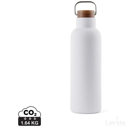 VINGA Ciro RCS gerecycled RVS vacuum fles 800ML wit