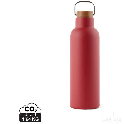 VINGA Ciro RCS gerecycled RVS vacuum fles 800ML rood