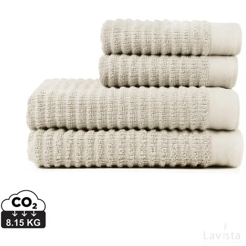 VINGA Landro handdoek, set van 4 stuks gebroken wit