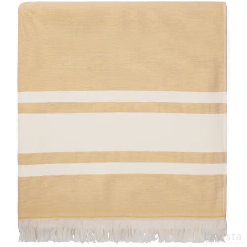 VINGA Tolo terry hamam handdoek geel, gebroken wit