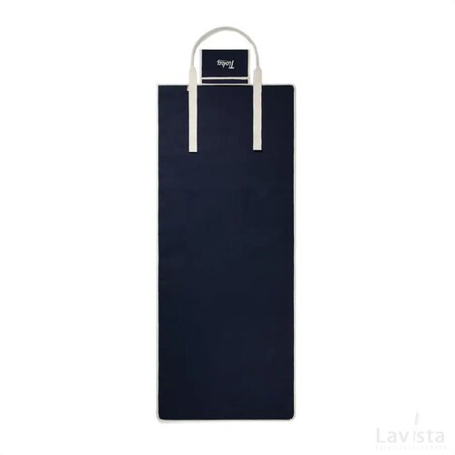 VINGA Volonne AWARE™ recycled canvas strandmat blauw, gebroken wit